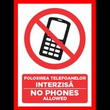 placuta folosirea telefoanelor interzisa no phones allowed